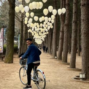 naik basikal di nami island