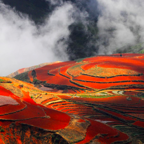 dongchuan red land, kunming, china