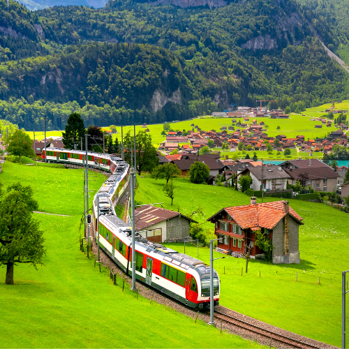 naik train klasik di switzerland