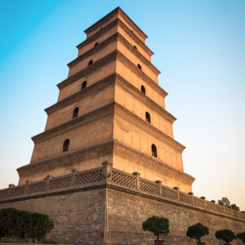 goose pagoda, xian, china
