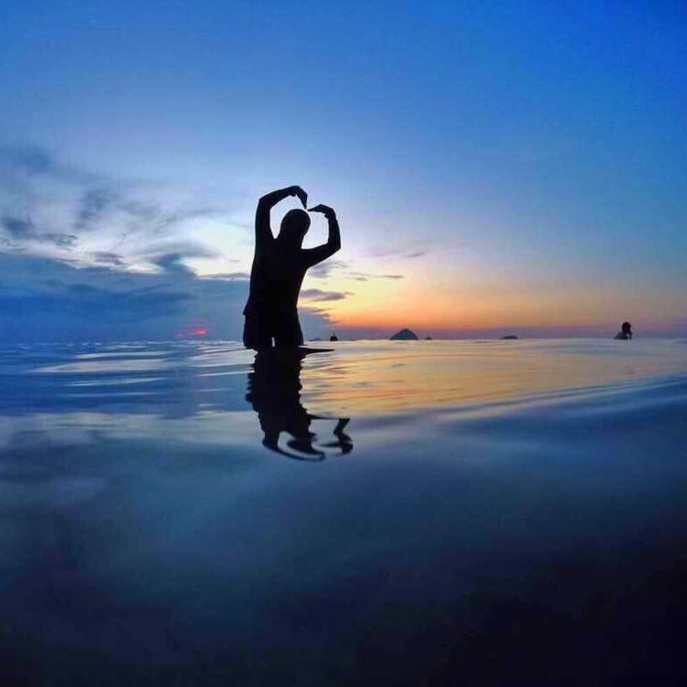 sunset di coral bay, pulau perhentian