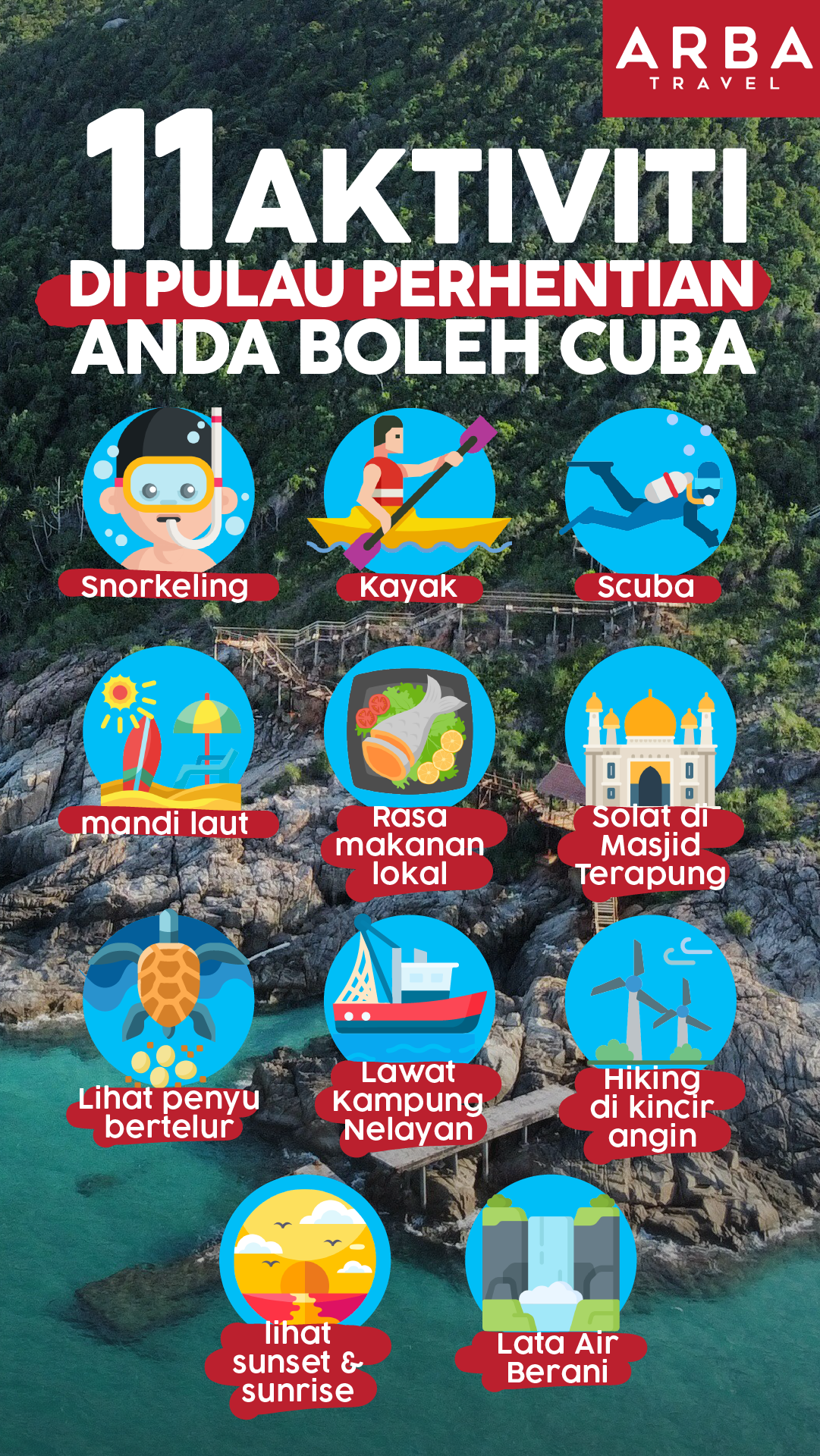 aktiviti pulau perhentian