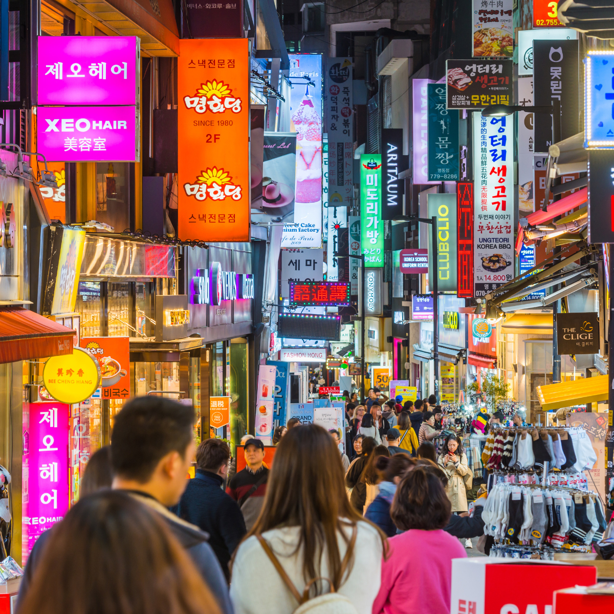 myeongdong street, korea