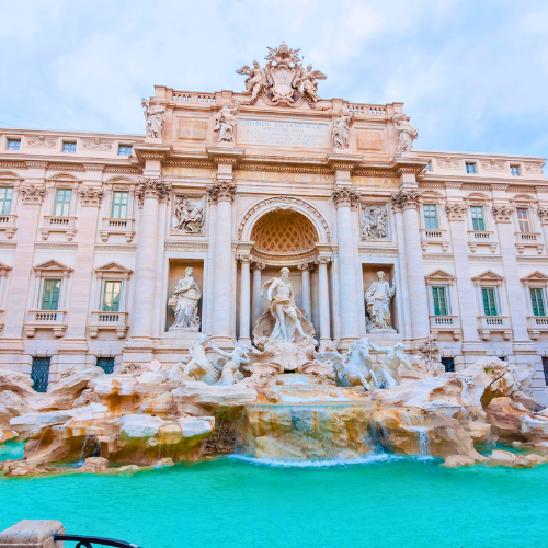 melancong ke italy trevi fountain