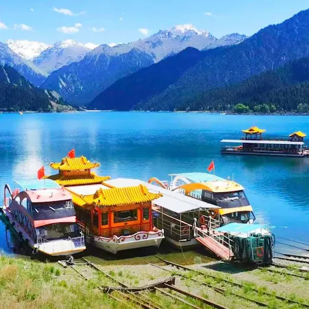 trip xinjiang boat ride kanas lake