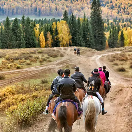 trip xinjiang horse ride hemu village